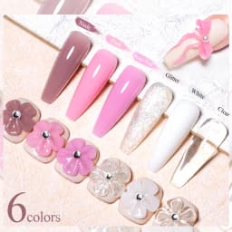 7ML Solid Non Stick Hand Extension Gel Nail Polish Clear Nude Pink Extension Gel Rhinestone Glue For Nail Art Design Manicure