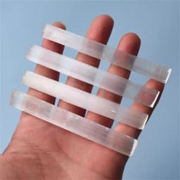 Selenite Stick Natural Stone Crystals Stick Mineral Healing Reiki Gift Chakra Gypsum Crafts Energy Point Wands 5.5-6cm
