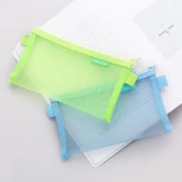 Transparent Mesh Pencil Bags Student Exam Special Large Capacity Pencil Cases Portable Storage Bag