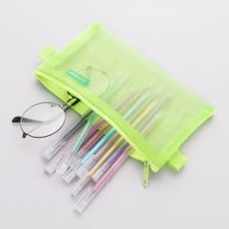 Transparent Mesh Pencil Bags Student Exam Special Large Capacity Pencil Cases Portable Storage Bag