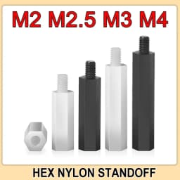 M2 M2.5 M3 M4 White Black Nylon Standoff Hex Column Support PCB Pillar Motherboard Standoffs Stud Plastic Male Female Spacer