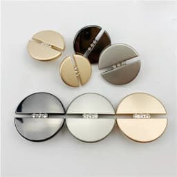 10pcs Fashion Diamond Metal Button 20mm/23mm/25mm Round Buttons Suit Cashmere Coat DIY Sewing Decoration Buckle