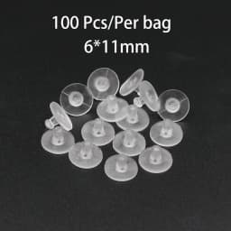 100pcs/lot Earrings Rubber Earring Back Silicone Round Ear Plug Blocked Caps Earrings Back Stoppers Supplies for jewelry DIY Ear