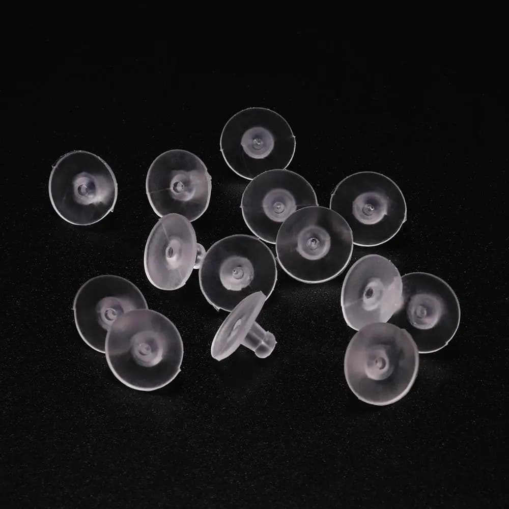 100pcs/lot Earrings Rubber Earring Back Silicone Round Ear Plug Blocked Caps Earrings Back Stoppers Supplies for jewelry DIY Ear