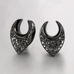 Twolobes 2PCS Vintage 316 Stainless Steel New Saddle Tunnels Hangers Gauges Plugs Piercing Body Jewelry Gift (8-25mm)