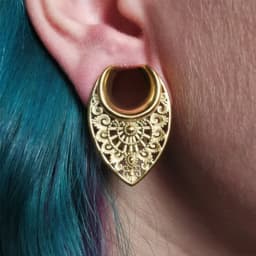 Twolobes 2PCS Vintage 316 Stainless Steel New Saddle Tunnels Hangers Gauges Plugs Piercing Body Jewelry Gift (8-25mm)