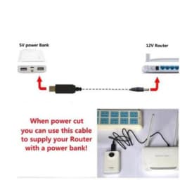 USB 5V to DC 5V 9V 12V 5.5mm 3.5mm Power Boost Line Step Up Module USB Connector Converter Power Adapter Cable 2.1x5.5mm Plug
