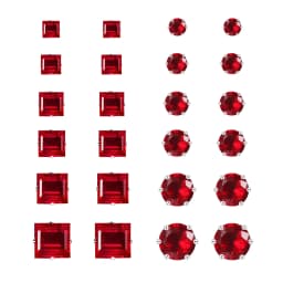 Stainless Steel Stud Earrings For Women Men Hypoallergenic Red Sets Multipack Cubic Zirconia Earrings Studs 3-8mm