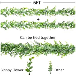 1.8m Artificial Eucalyptus Rattan Wedding Home Decoration Money Leaf Grass Rattan Wedding Background Arched Wall Decoration