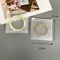 10PCS Transparent EVA Frosted Zipper Bags Jewelry Packaging Pouches DIY Handmade Earring Necklace Bracelet Storage Organizer