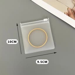 10PCS Transparent EVA Frosted Zipper Bags Jewelry Packaging Pouches DIY Handmade Earring Necklace Bracelet Storage Organizer