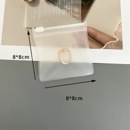 10PCS Transparent EVA Frosted Zipper Bags Jewelry Packaging Pouches DIY Handmade Earring Necklace Bracelet Storage Organizer