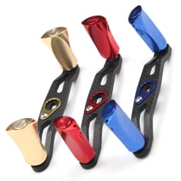 Ruke 1pc Fishing Reel Handle Carbon Fiber for S/D/A Typ Allloy Knob Hole 8*5/7mm Length 105mm Fishing Reel Rocker Accessory