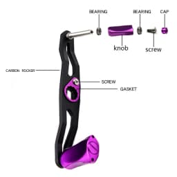Ruke 1pc Fishing Reel Handle Carbon Fiber for S/D/A Typ Allloy Knob Hole 8*5/7mm Length 105mm Fishing Reel Rocker Accessory