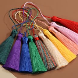 10pcs Polyester Tassel Earrings Silk Brush Pendant Earring Charm Satin 8cm Tassel DIY Sewing Curtains Jewelry Making Findings