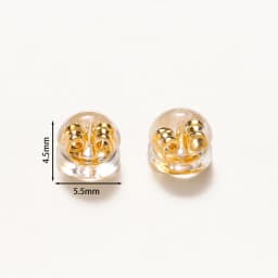 20pcs Silicone Rubber Ear Back Stoppers Hamburger Ear Plugs for Jewelry Making DIY 18K Gold Plated Brass Earring Filled Supplies