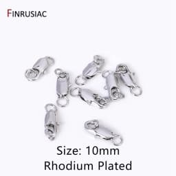 14k/18k Gold Plated Brass Oval Lobster Clasps With Closed Rings Connectors For Jewelry Making, DIY Jewelry Clasps Wholesale