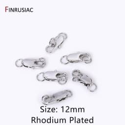 14k/18k Gold Plated Brass Oval Lobster Clasps With Closed Rings Connectors For Jewelry Making, DIY Jewelry Clasps Wholesale