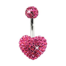 Heart Shaped Navel Ring Ornament Water Drop 14G Belly Button Piercing Barbell Pendant Belly Nombril Piercing Women Jewelry