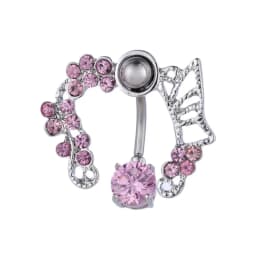 Heart Shaped Navel Ring Ornament Water Drop 14G Belly Button Piercing Barbell Pendant Belly Nombril Piercing Women Jewelry