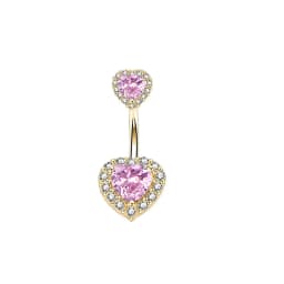 Heart Shaped Navel Ring Ornament Water Drop 14G Belly Button Piercing Barbell Pendant Belly Nombril Piercing Women Jewelry