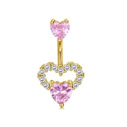 Heart Shaped Navel Ring Ornament Water Drop 14G Belly Button Piercing Barbell Pendant Belly Nombril Piercing Women Jewelry