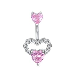 Heart Shaped Navel Ring Ornament Water Drop 14G Belly Button Piercing Barbell Pendant Belly Nombril Piercing Women Jewelry