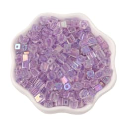 New 50pcs 5mm Colorful Glass Square Seed Beads Charm Cube Loose Spacer Beads for Jewelry Making DIY Bracelet Necklace Craft