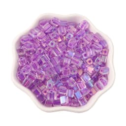 New 50pcs 5mm Colorful Glass Square Seed Beads Charm Cube Loose Spacer Beads for Jewelry Making DIY Bracelet Necklace Craft