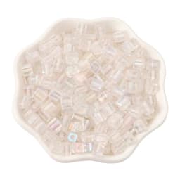 New 50pcs 5mm Colorful Glass Square Seed Beads Charm Cube Loose Spacer Beads for Jewelry Making DIY Bracelet Necklace Craft