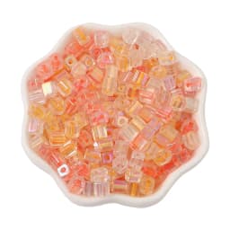New 50pcs 5mm Colorful Glass Square Seed Beads Charm Cube Loose Spacer Beads for Jewelry Making DIY Bracelet Necklace Craft