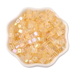 New 50pcs 5mm Colorful Glass Square Seed Beads Charm Cube Loose Spacer Beads for Jewelry Making DIY Bracelet Necklace Craft