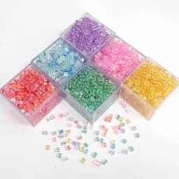 New 50pcs 5mm Colorful Glass Square Seed Beads Charm Cube Loose Spacer Beads for Jewelry Making DIY Bracelet Necklace Craft