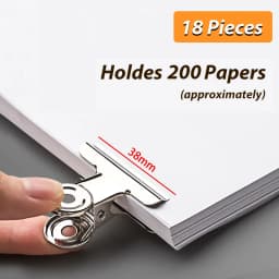 Stainless Steel Multi-functional Metal Clamp Paper Clips Strong Binder School Office Household Stationery Supplies