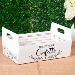Kraft Paper Wedding Confetti Cone Holder Support for Wedding Decor Confetti Cones Stand Box Tray Fake Flower Wedding Paper Cones