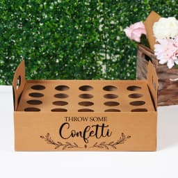 Kraft Paper Wedding Confetti Cone Holder Support for Wedding Decor Confetti Cones Stand Box Tray Fake Flower Wedding Paper Cones