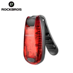 ROCKBROS Bike Rear Light Bicycle Warning Tail Light Cycling Helmet Bag Taillight Lantern Water Repellent Mini Bike Accessories