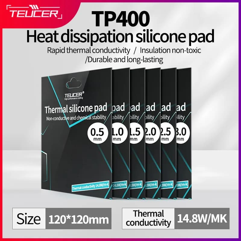 TEUCER Heat Conducting Thermal Heatsink Conductive Silicone Pad 14.8W/mk Computer Laptop GPU VGA Card CPU Cooling Grease Pad