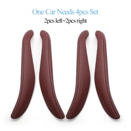 Car Interior Left Right Passenger Door Front Rear Pull Handle Leather Outer Cover For BMW 5 Series G30 G31 M5 F90 2017-2023