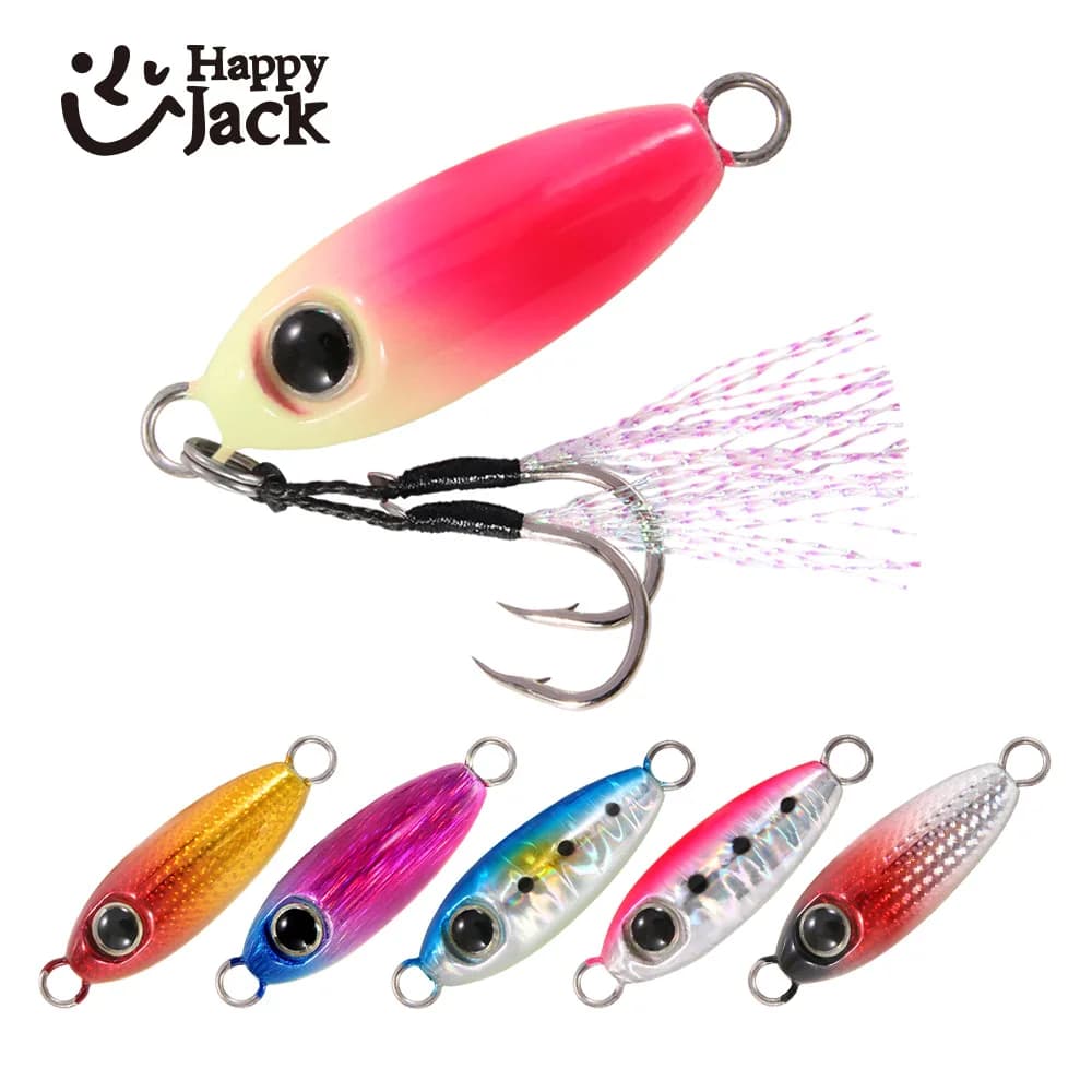 HappyJack Rockfishing Slow Drop Micro Cast Metal Jig 3.5G 5G 7G 10G 15G 20G Micro Jig Shore Casting Jigging Spoon Saltwater JIG