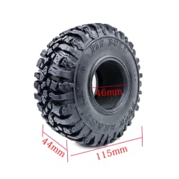 115*45MM 1.9' Rubber Tyre Wheel Tires for 1:10 RC Rock Crawler Axial SCX10 II 90046 AXI03007 Traxxas TRX-4