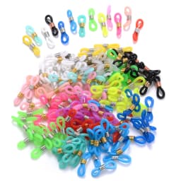 50Pcs Eyeglasses Ear Hook Connector Spectacles Chain Glasses Retainer Ends Rope Cord Holder Strap Retainer End Loop Findings