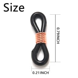 50Pcs Eyeglasses Ear Hook Connector Spectacles Chain Glasses Retainer Ends Rope Cord Holder Strap Retainer End Loop Findings