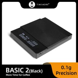 TIMEMORE Store Black Mirror Basic2 Plus New Up Digital Coffee Food Kitchen Scale With Time USB Light Weight Mini Digital Scale