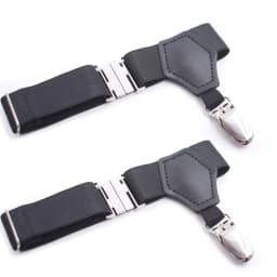 1 Pair Black Sock Garters for Women Girl JK Japanese Style Adjustable Elastic Non-Slip Sock Garter Holder Belt Leg Suspenders