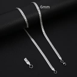 HIYEE Fashion Classic 3-8MM Figaro Chain Stainless Steel Non-Fading Waterproof Necklace For Men's And Women's Parties