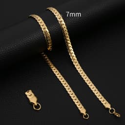 HIYEE Fashion Classic 3-8MM Figaro Chain Stainless Steel Non-Fading Waterproof Necklace For Men's And Women's Parties