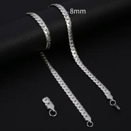 HIYEE Fashion Classic 3-8MM Figaro Chain Stainless Steel Non-Fading Waterproof Necklace For Men's And Women's Parties