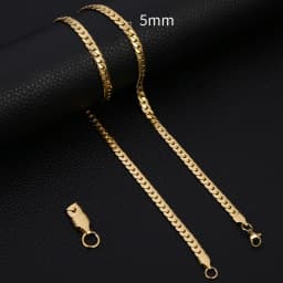 HIYEE Fashion Classic 3-8MM Figaro Chain Stainless Steel Non-Fading Waterproof Necklace For Men's And Women's Parties