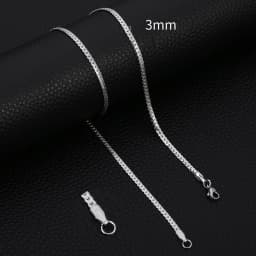 HIYEE Fashion Classic 3-8MM Figaro Chain Stainless Steel Non-Fading Waterproof Necklace For Men's And Women's Parties